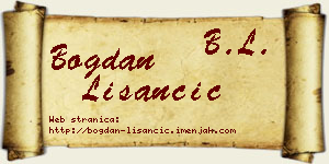 Bogdan Lišančić vizit kartica